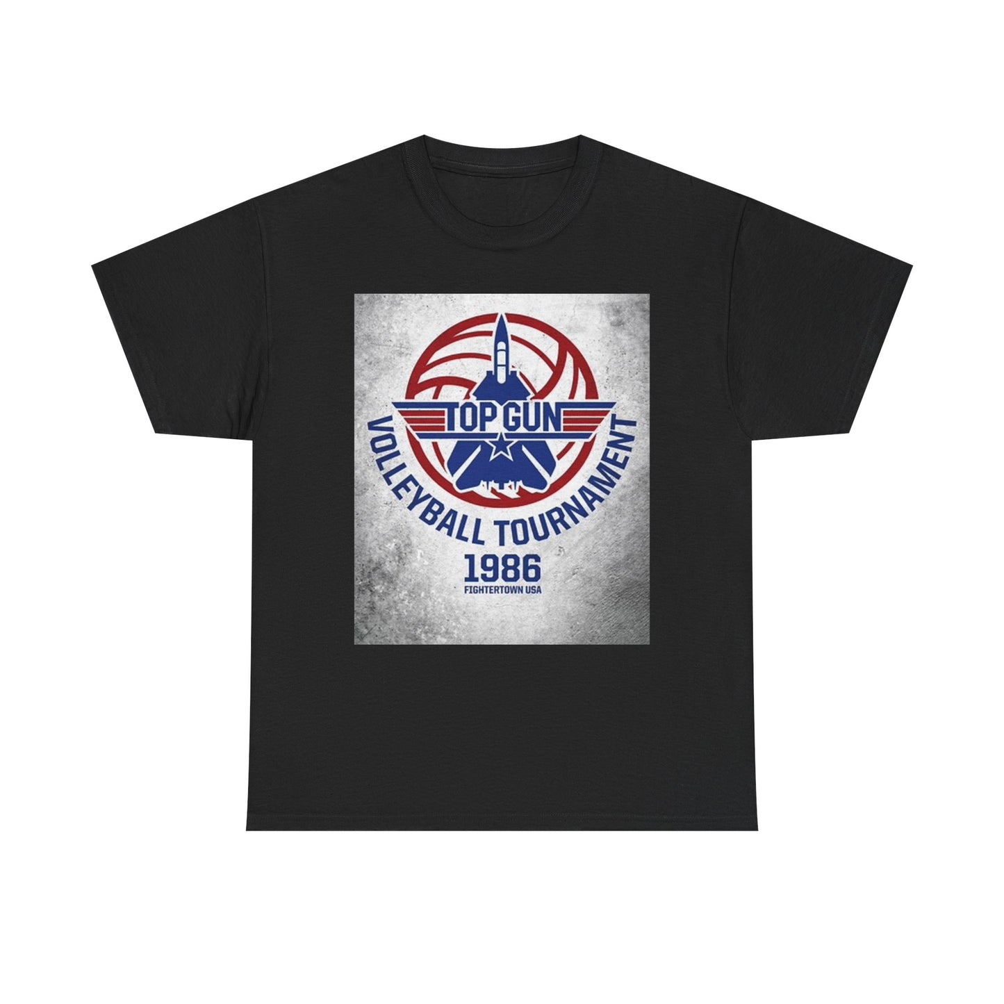 Top gun Volleyball tournament T Shirt Retro Graphic Unisex Heavy Cotton Tee