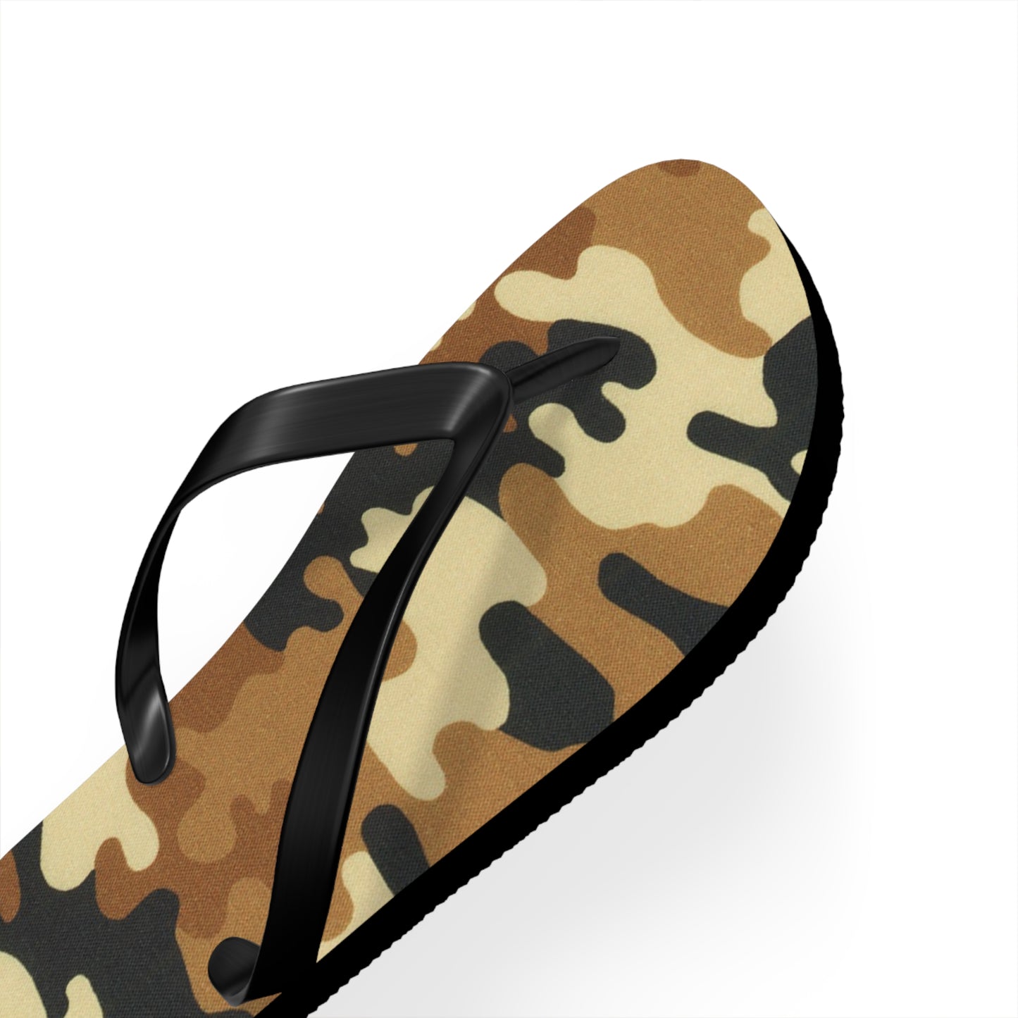Waves And Sun Sandals Tan Camo Print Summer Flip Flops Slides BRAND NEW