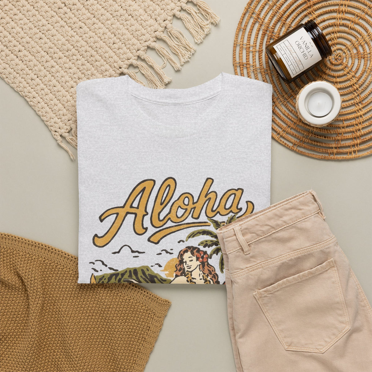 Aloha Tropical Island Woman Graphic Tee Men's Graphic Tee