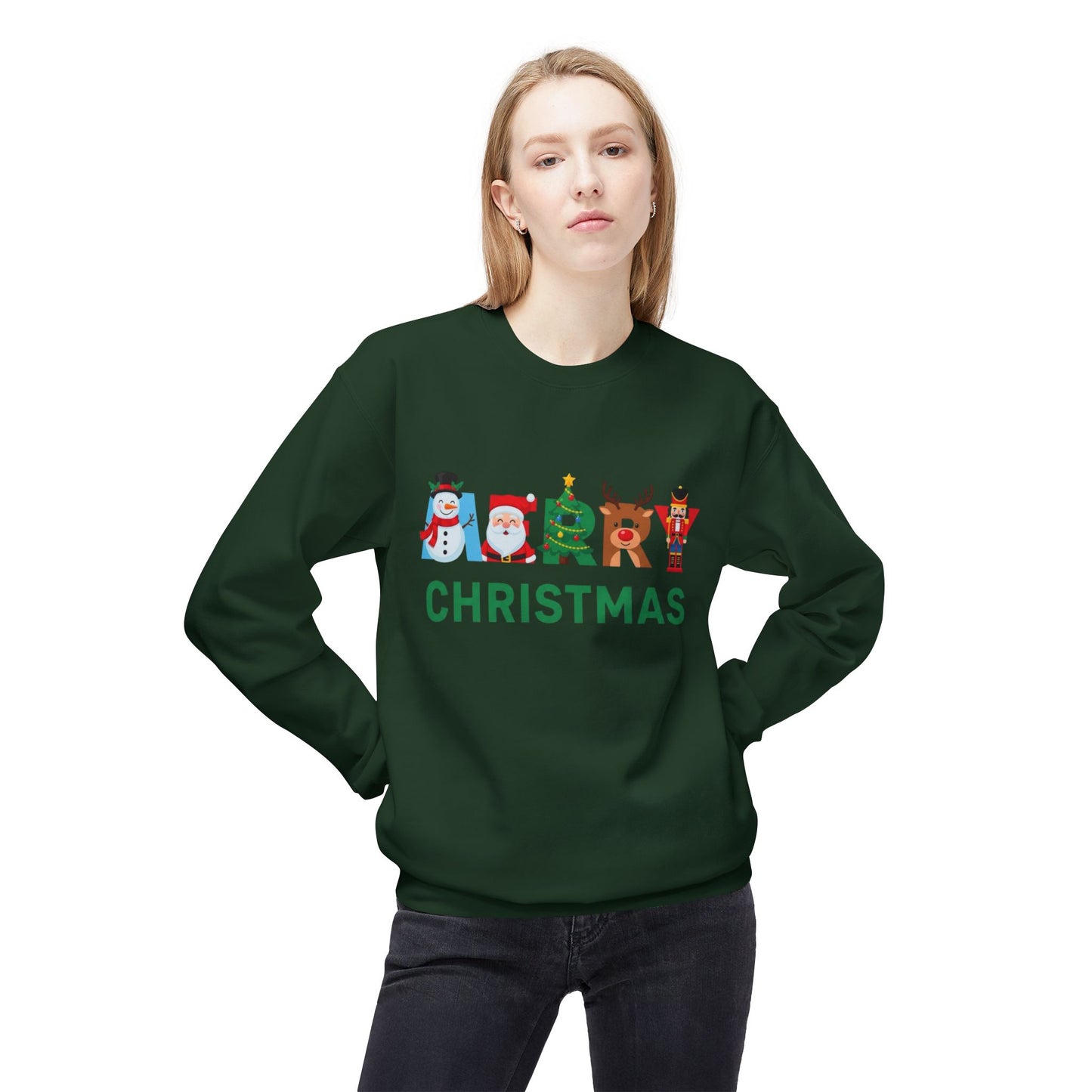 Merry Christmas Ornaments Sweater NEW Unisex Fleece Crewneck Sweatshirt