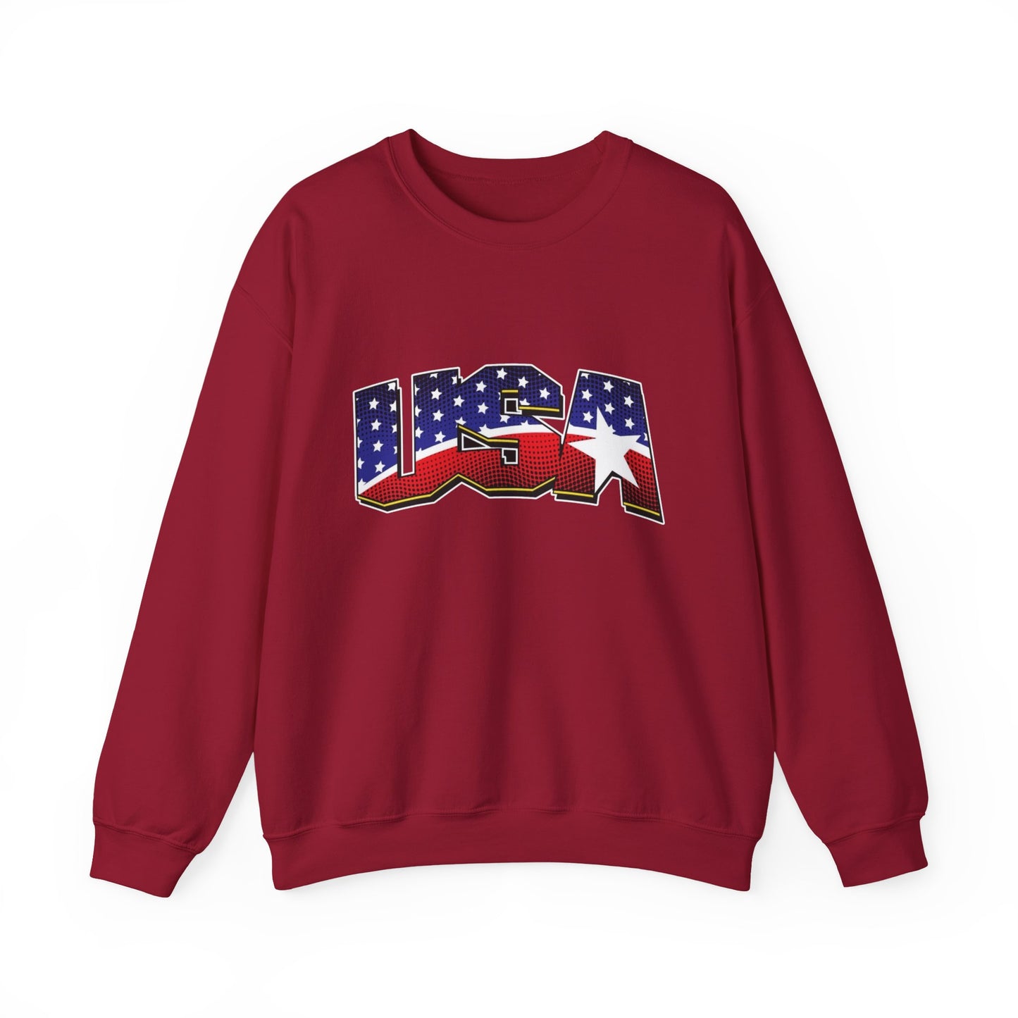 USA American Flag Sweater NEW Unisex Heavy Blend™ Crewneck Sweatshirt