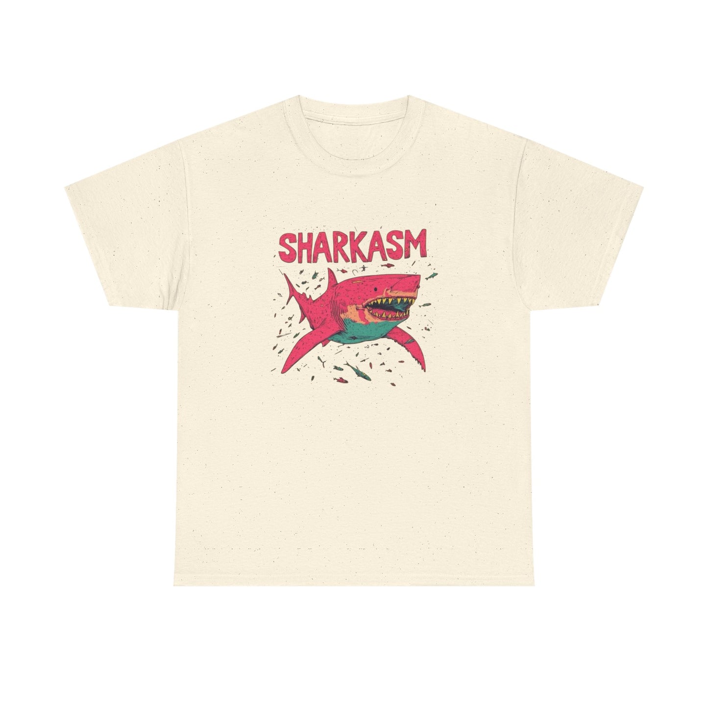 Sharkasm Funny Shark Week Graphic T Shirt NEW ADULT Unisex Heavy Cotton Tee