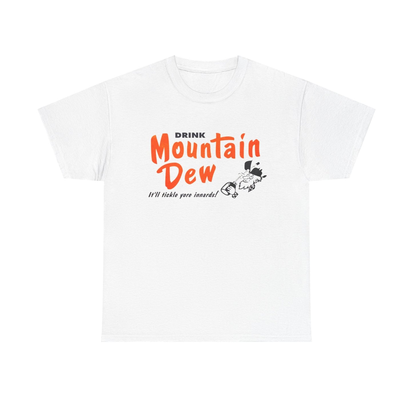 Mountain Dew Tshirt Nostalgic Logo Retro Soda Pop Unisex Heavy Cotton Tee