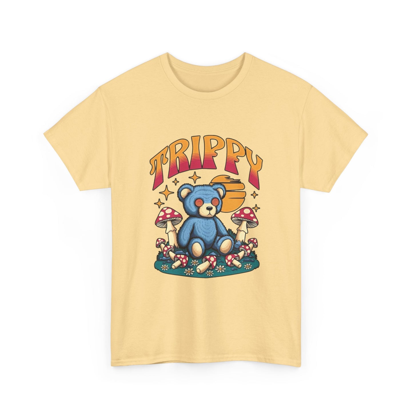 Trippy Bear Graphic T-Shirt Men's Women's Heavy Cotton Tee NEW GIFT