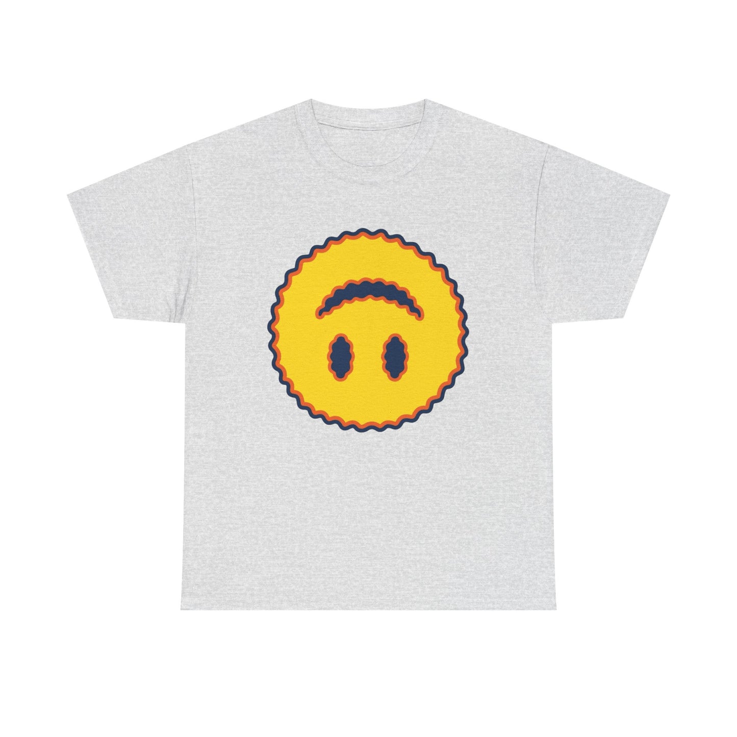 Trippy Smiley Face Groovy Graphic T Shirt Unisex Heavy Cotton Tee Gift New
