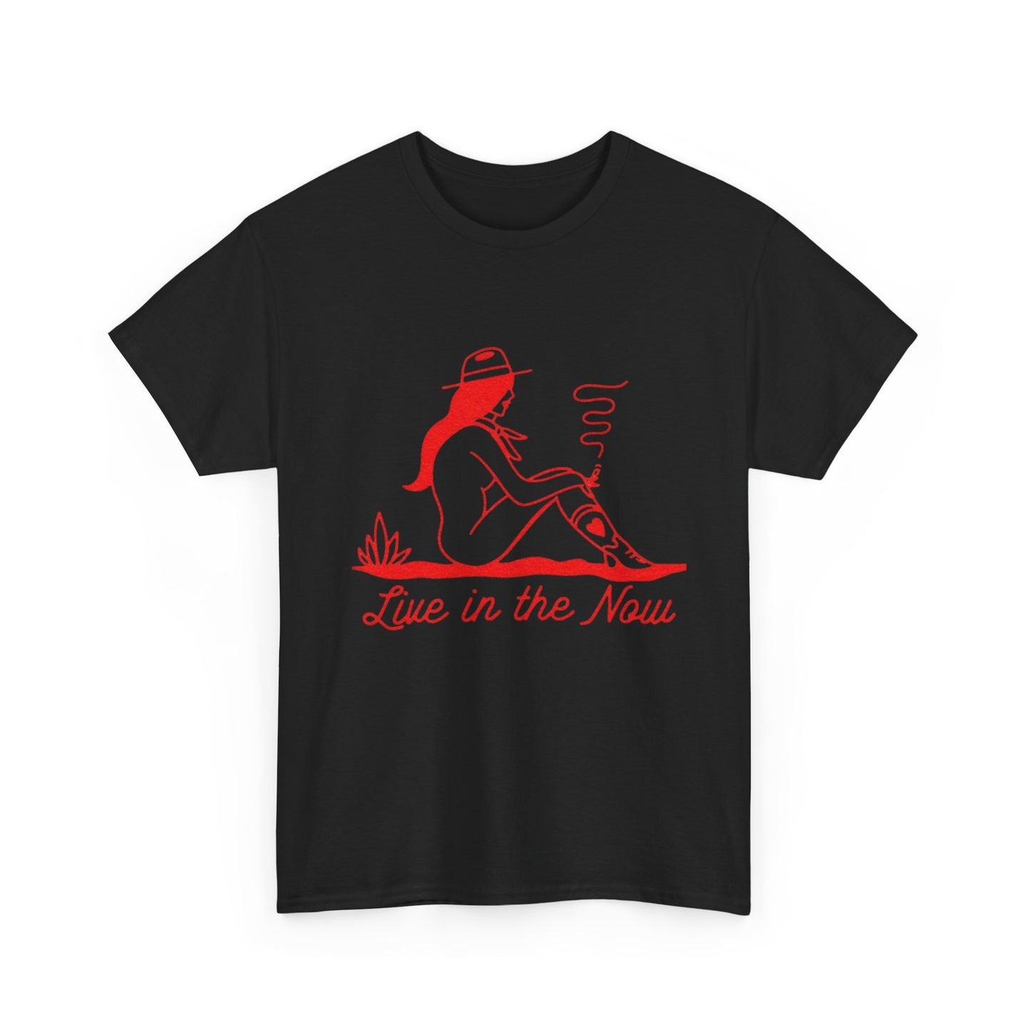 Live In The Now Cowgirl Graphic T-Shirt Cotton Tee New Gift Vintage