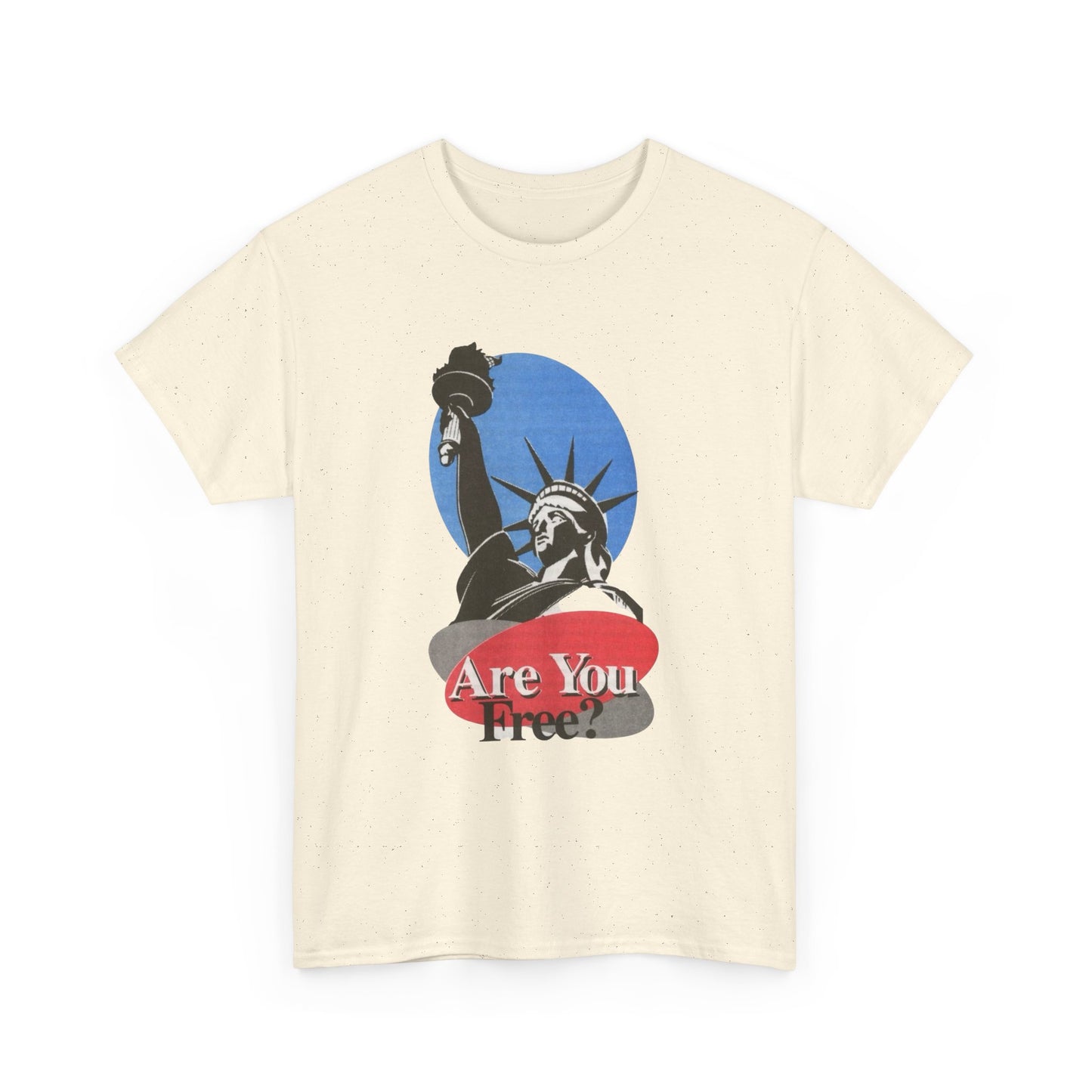 Are You Actually Free American Statue Of Liberty Graphic T Shirt Heavy Cotton