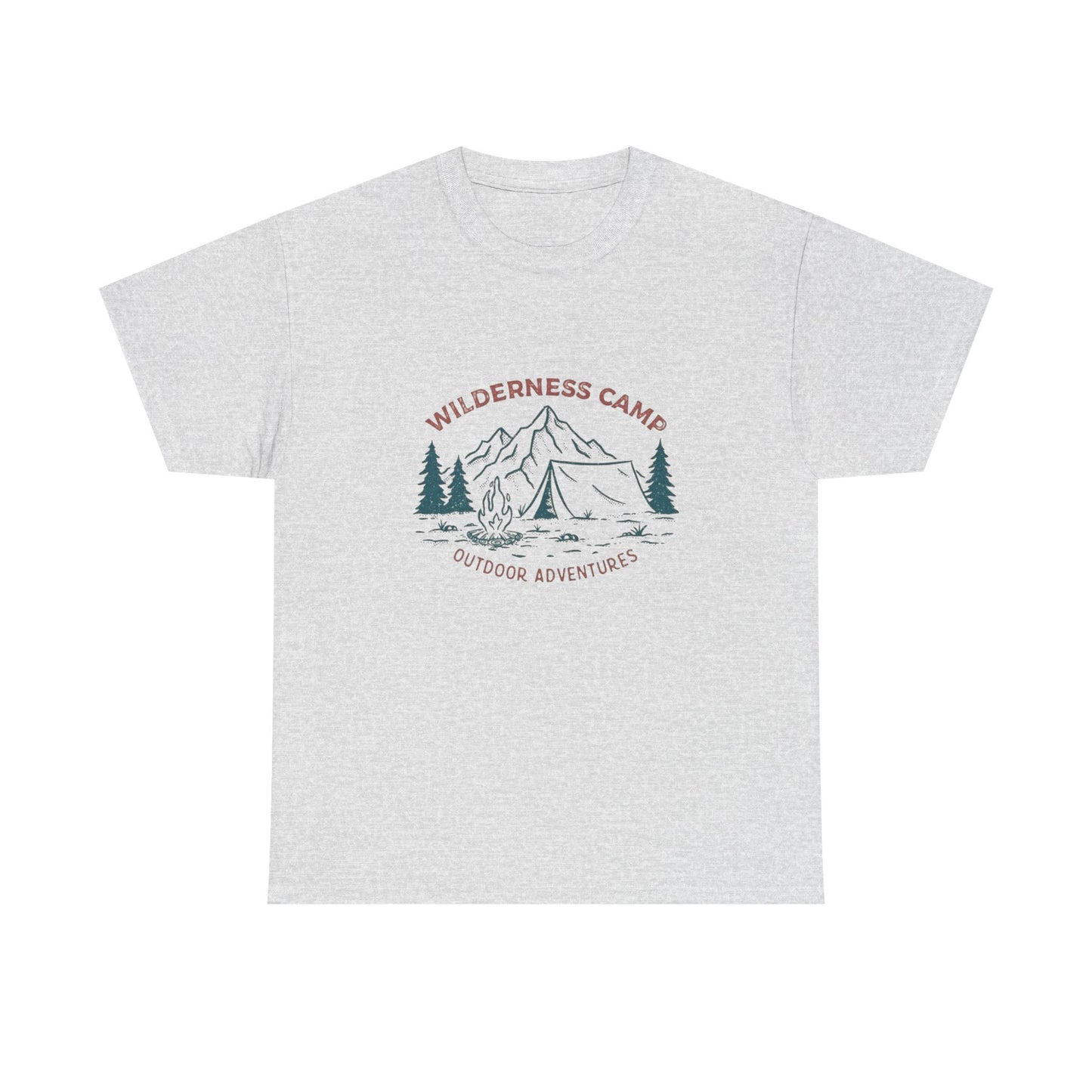 Wilderness Camp Graphic T Shirt Unisex Heavy Cotton Tee