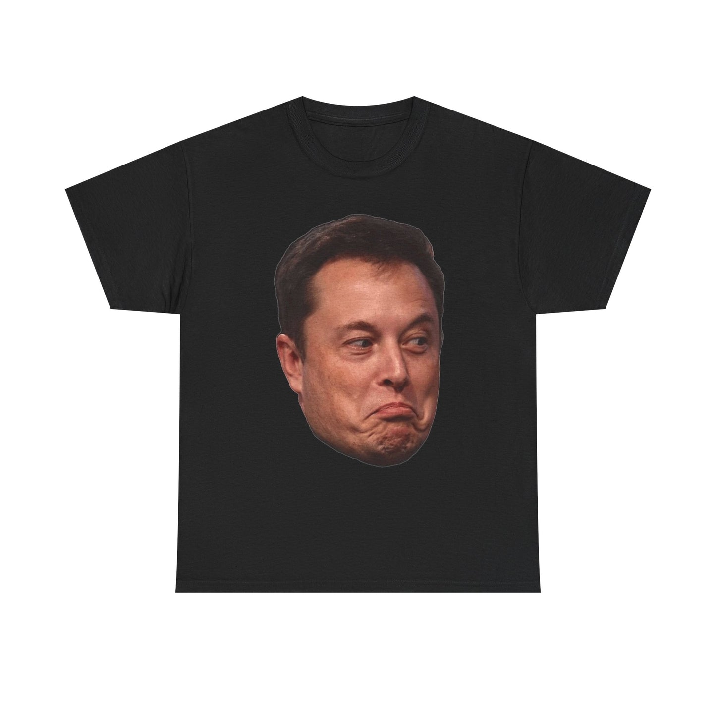 Elon Musk Graphic T Shirt Funny Big Head Poster Unisex Heavy Cotton Tee