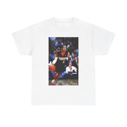 Alan Iverson Tshirt Vintage Sixers Dunk Contest Unisex Heavy Cotton Tee Philly