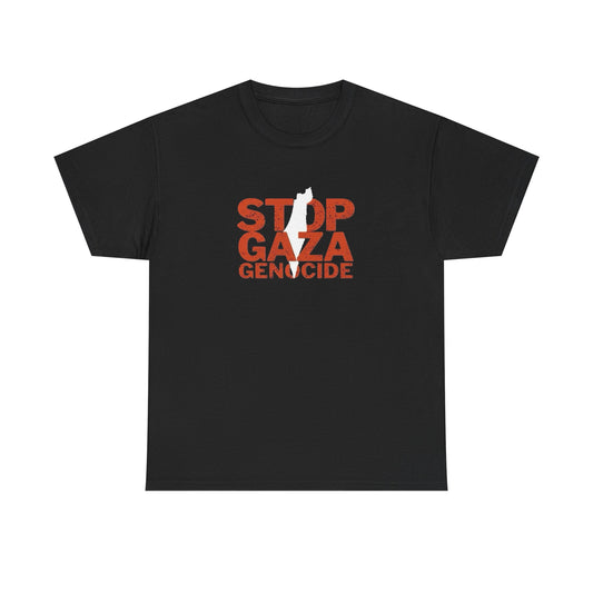 Stop Gaza Genocide Graphic T Shirt Unisex Heavy Cotton Tee NEW