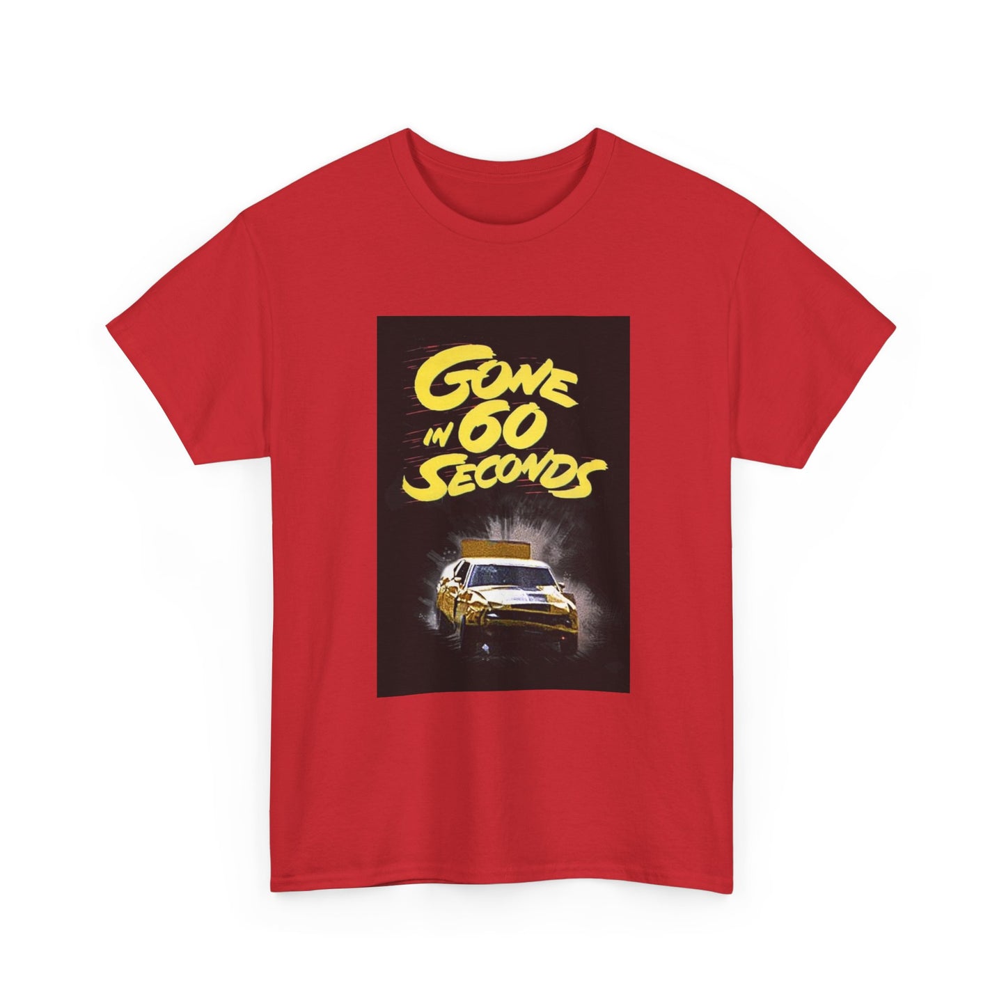 Gone in 60 Seconds Tshirt Vintage Ford Mustang Retro Poster Unisex Heavy Cotton