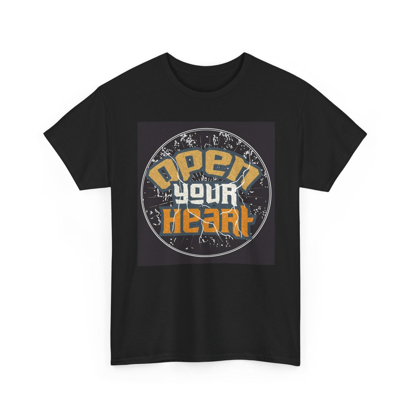 Open Your Heart Graphic T Shirt Unisex Heavy Cotton Tee