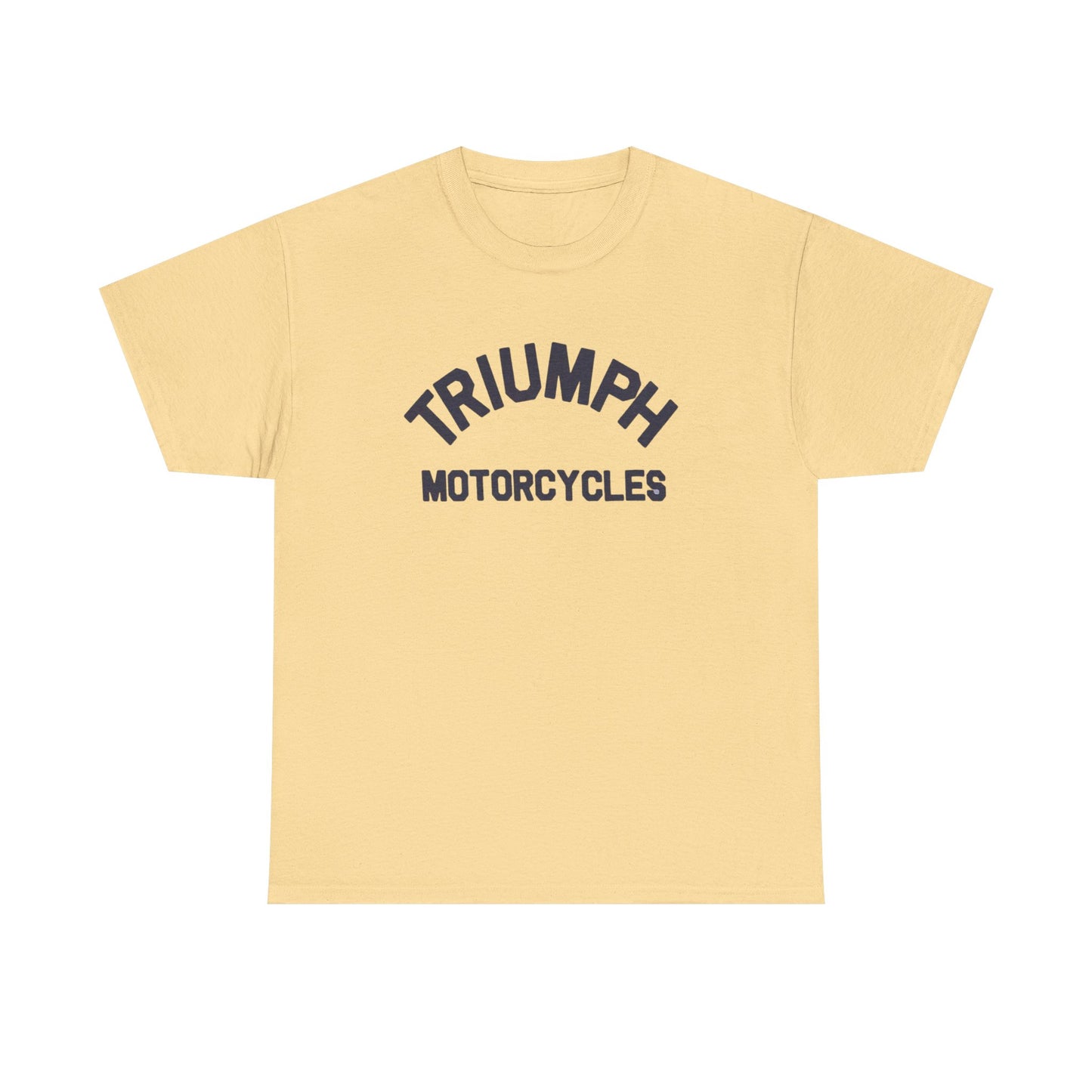 Triumph Motorcycles Tshirt Vintage Logo Classic Fit Unisex Heavy Cotton Tee