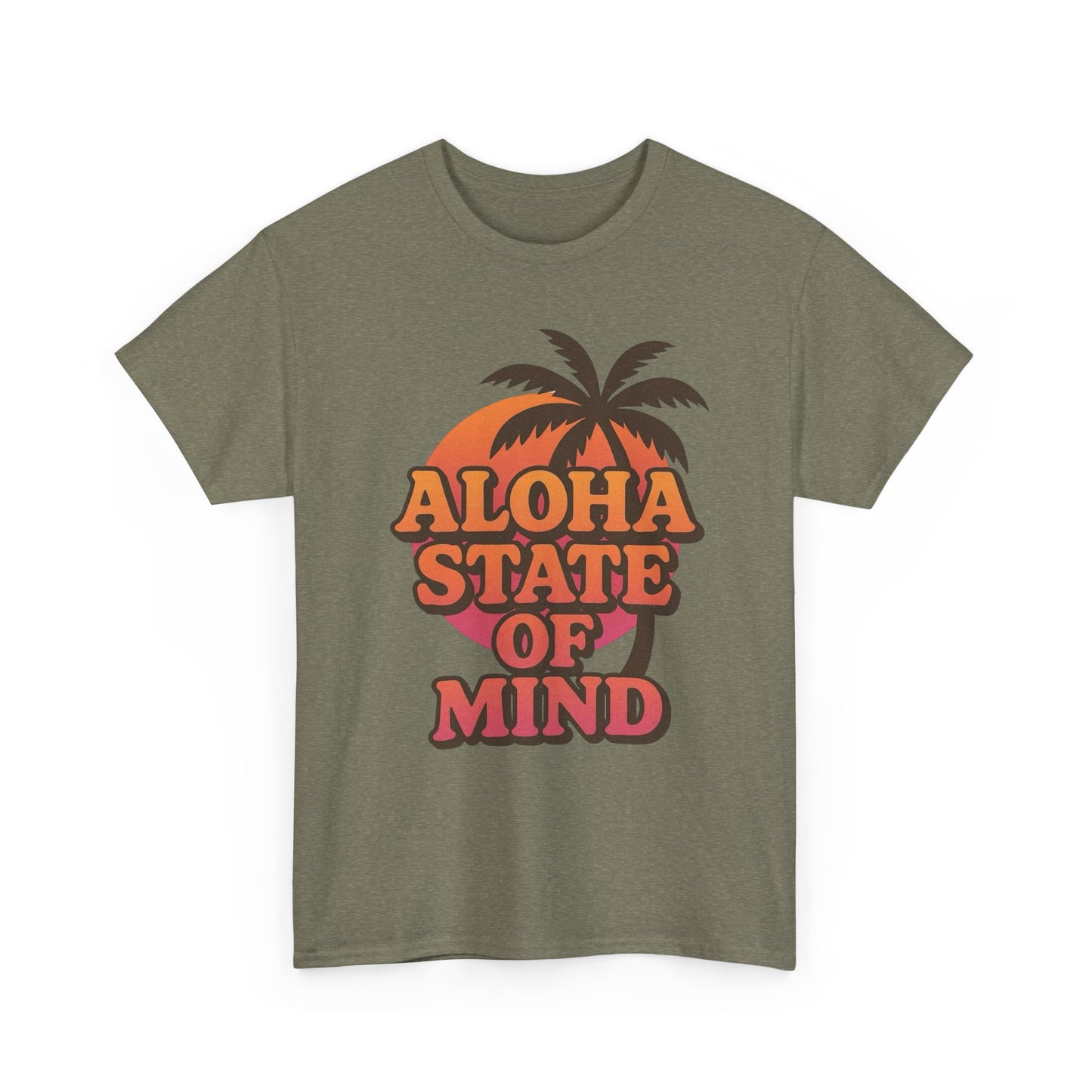 Aloha State Of Mind Graphic T Shirt ADULT NEW Unisex Heavy Cotton Tee