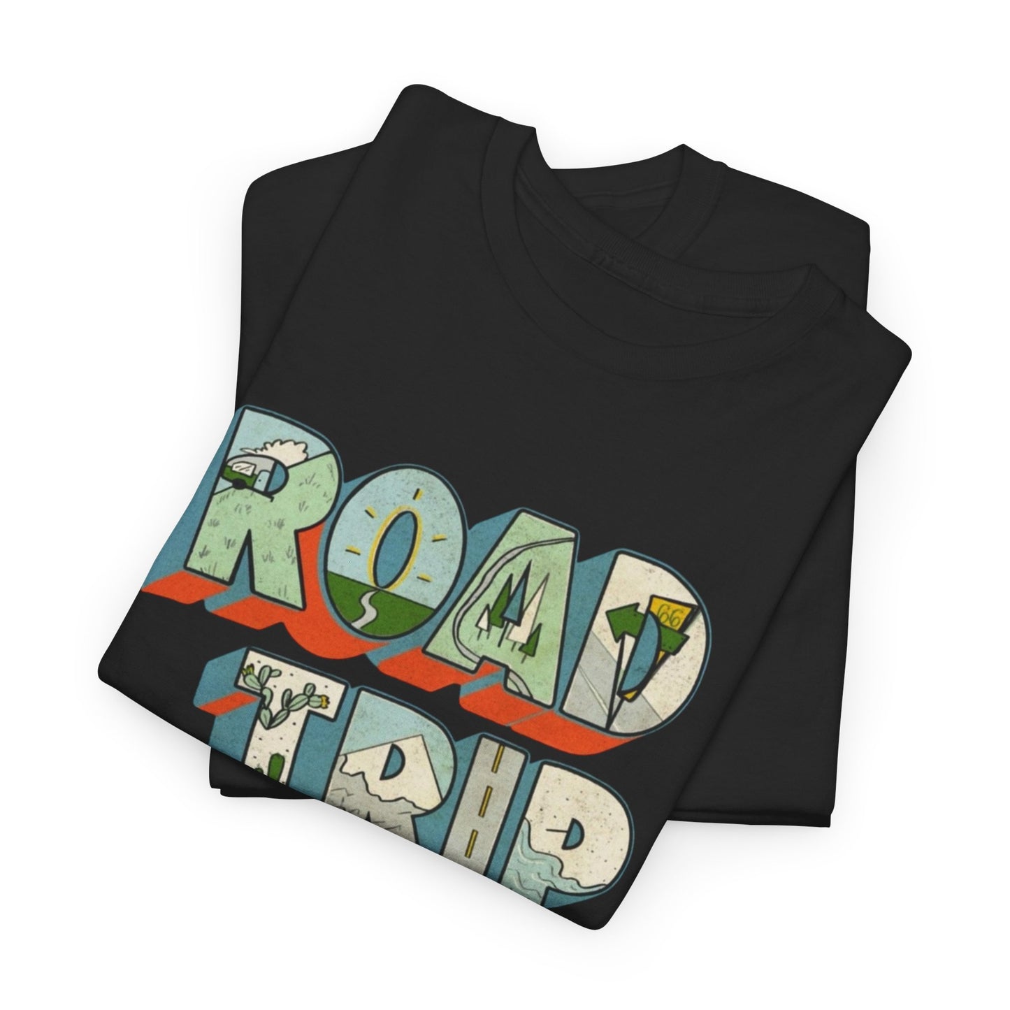 Road Trip Graphic T Shirt NEW ADULT Unisex Heavy Cotton Tee
