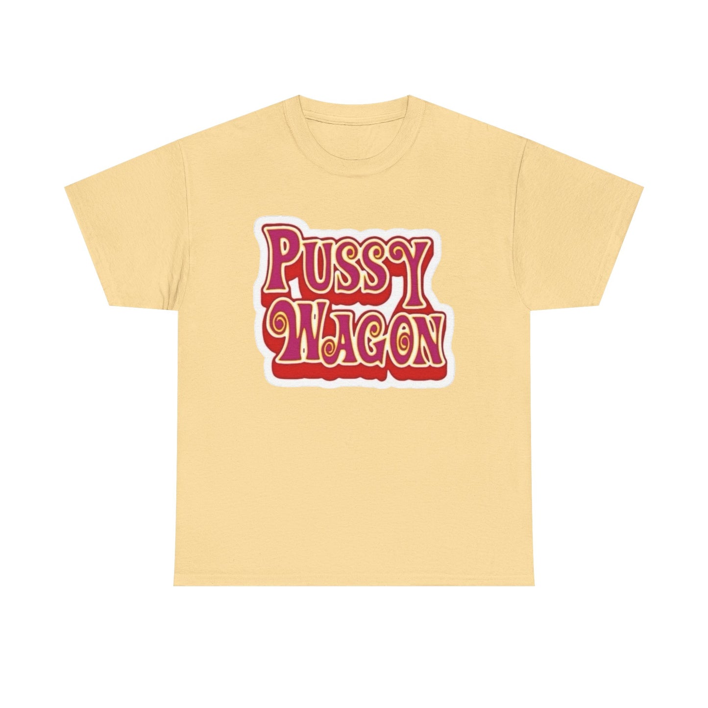 Pussy Wagon Retro Graphic T Shirt NEW Adult Regular Sizing Tee