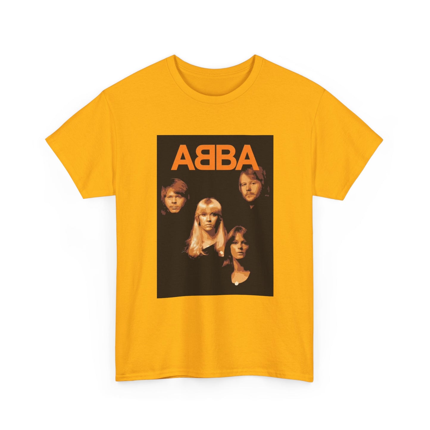 Abba T-shirt vintage retro neon lights classic music Unisex Heavy Cotton Tee