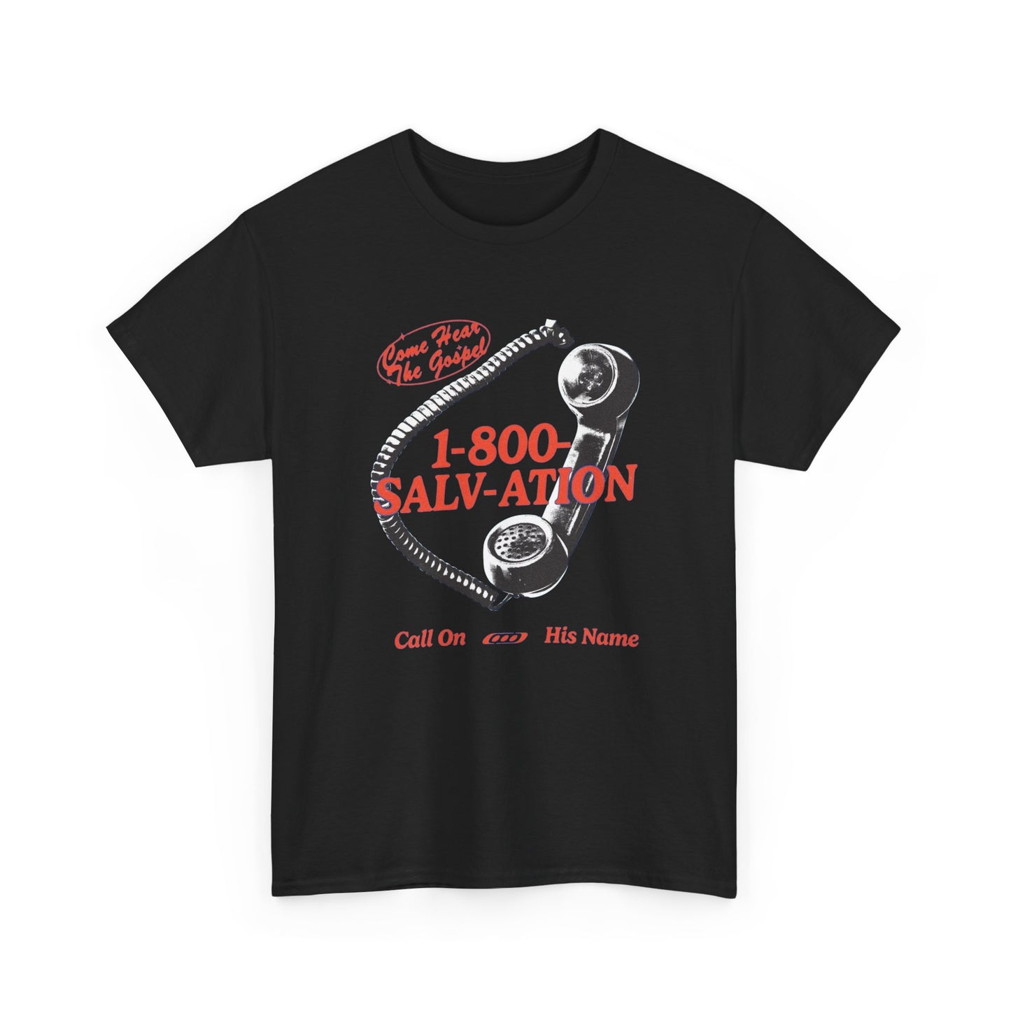 Salvation Is Calling Jesus Graphic T Shirt Unisex Heavy Cotton Tee Gift New