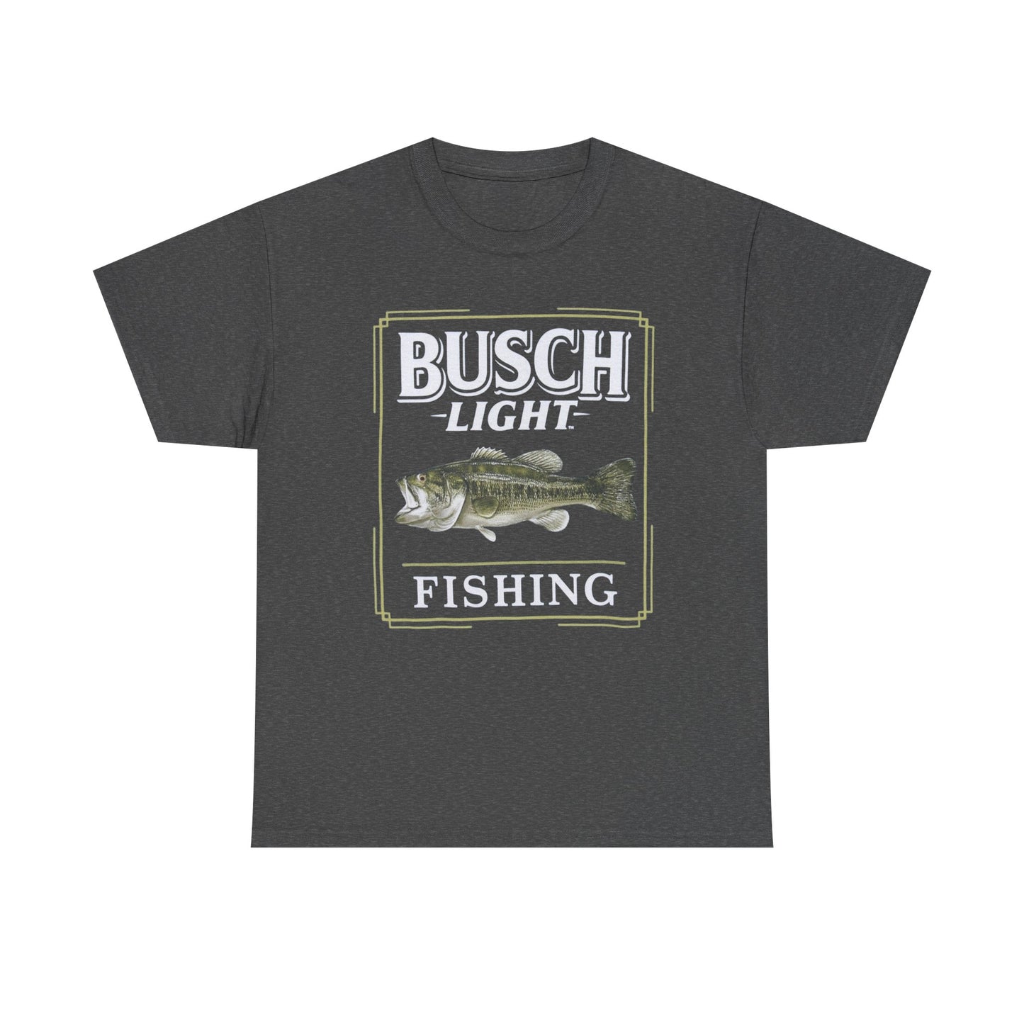 Busch Light Fishing Beer Graphic T Shirt Unisex Heavy Cotton Tee