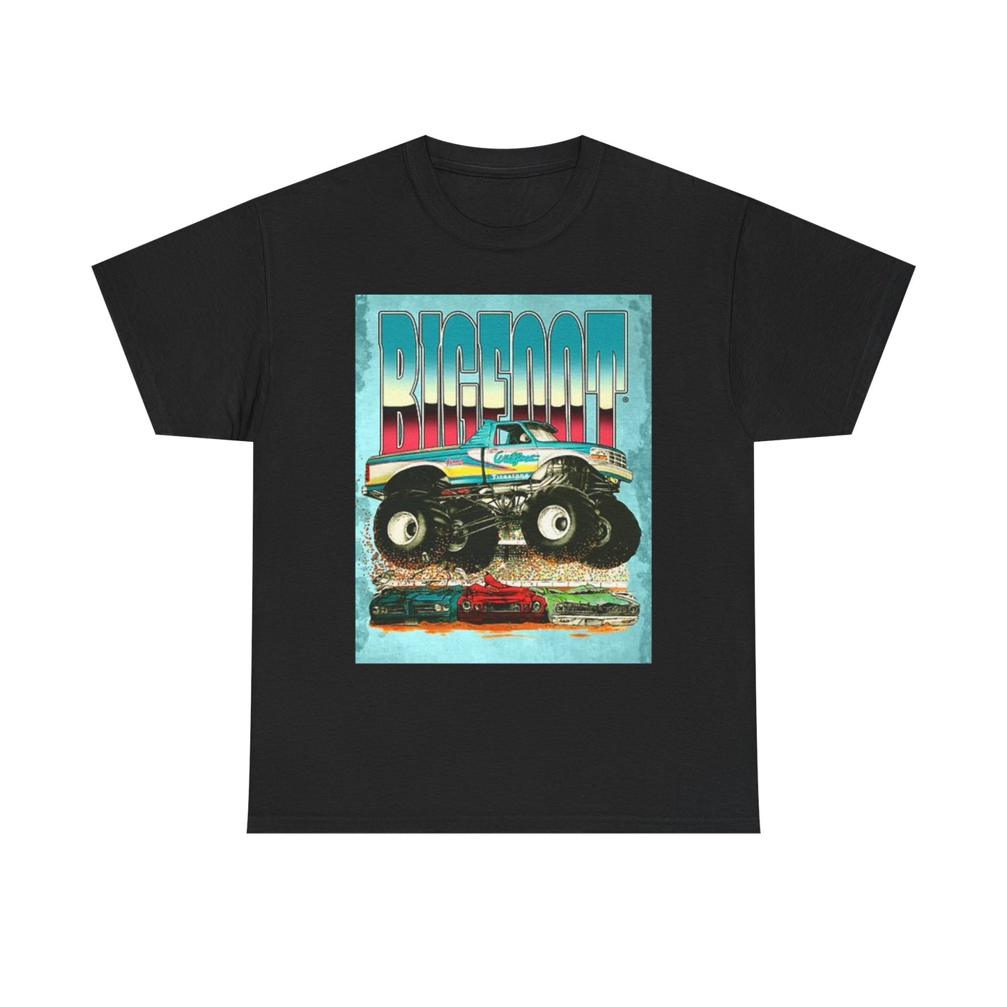 Bigfoot Monster Truck Graphic T Shirt Retro Unisex Heavy Cotton Tee