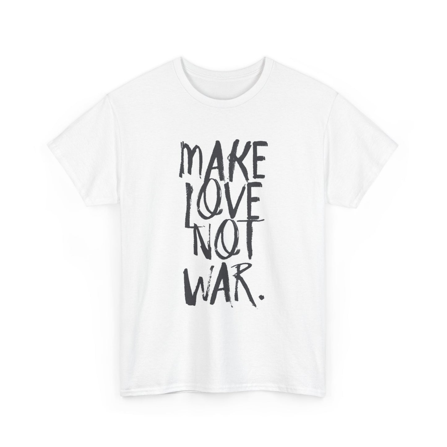 Make Love Not War Shirt Vintage Art Poster Military Unisex Heavy Cotton Tee