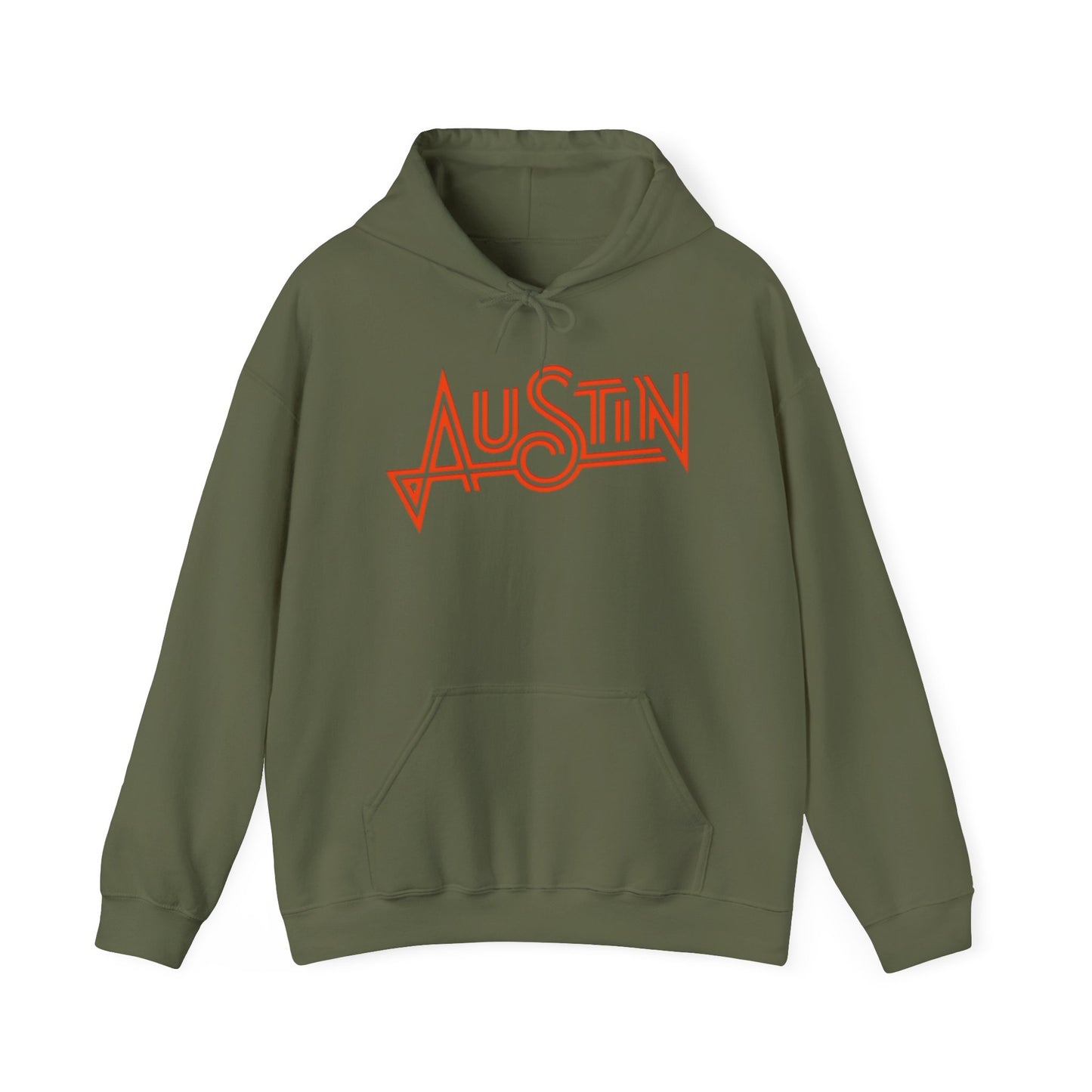 Austin Texas Retro Graphic Hoodie Unisex Heavy Blend™ Hooded Sweatshirt