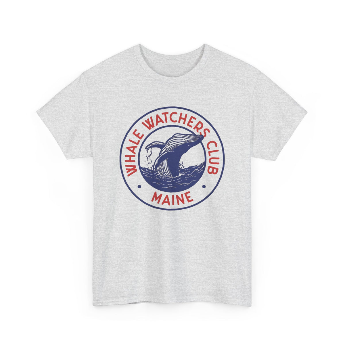 Whale Watchers Club Maine Tee | Whale Graphic T-Shirt Men's Graphic T Shirt