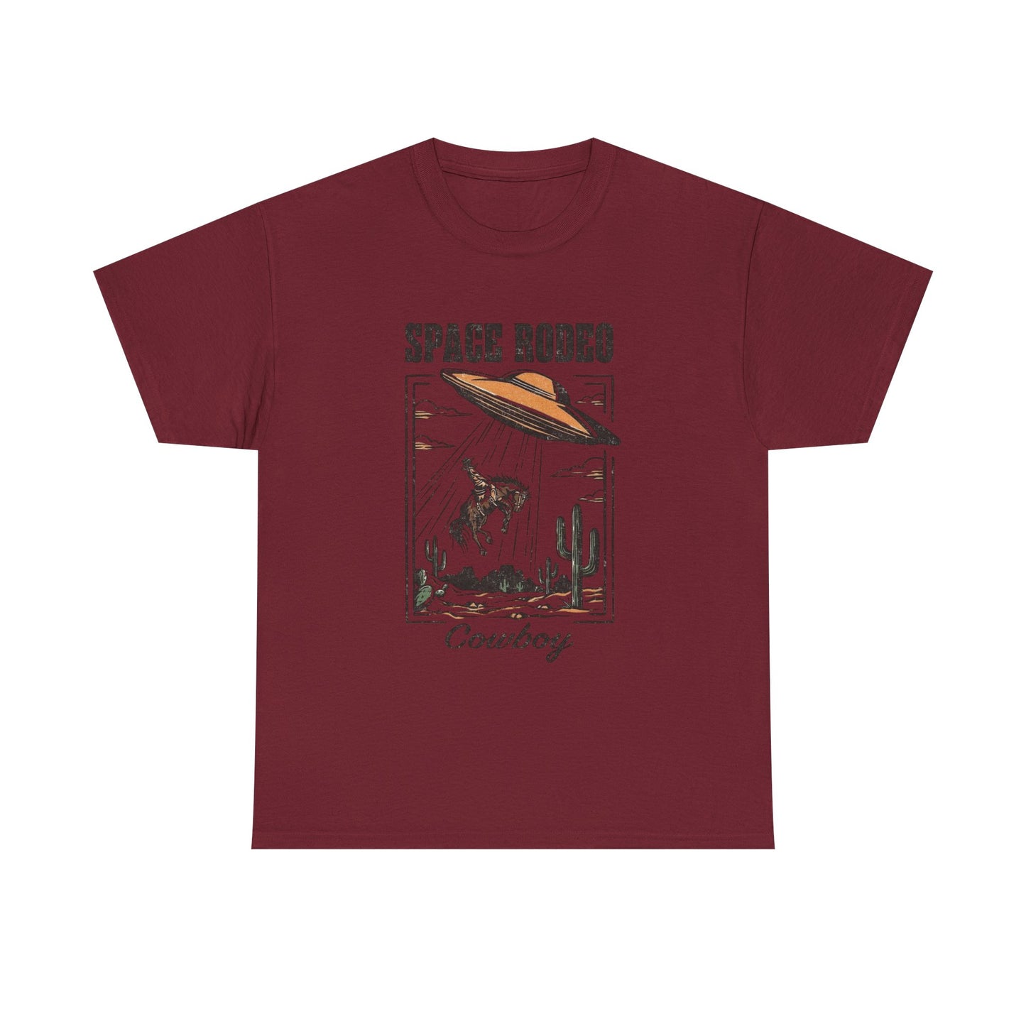 Space Rodeo Cowboy Graphic T Shirt Unisex Heavy Cotton Tee