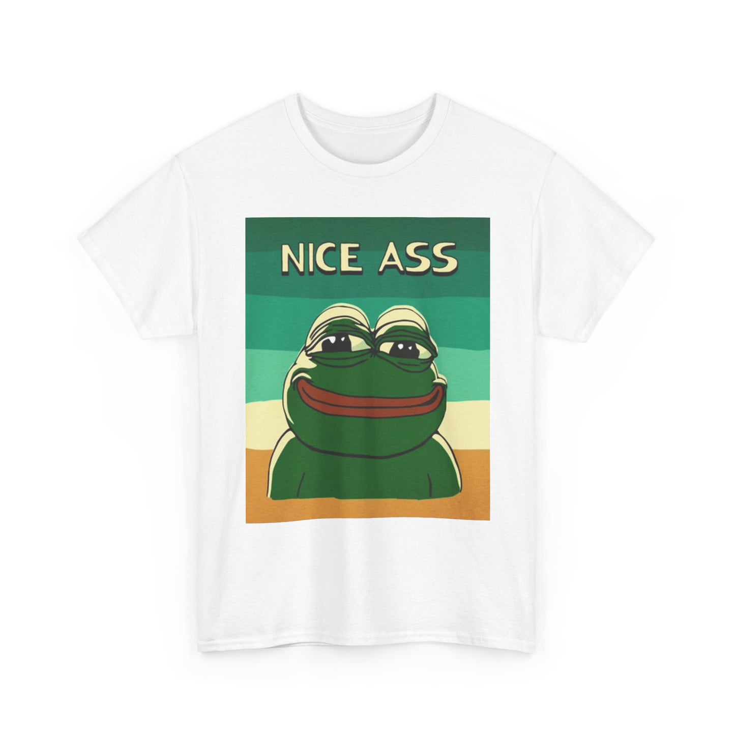 Nice Ass Funny Shirt Frog Meme Cute Unisex Heavy Cotton Tee