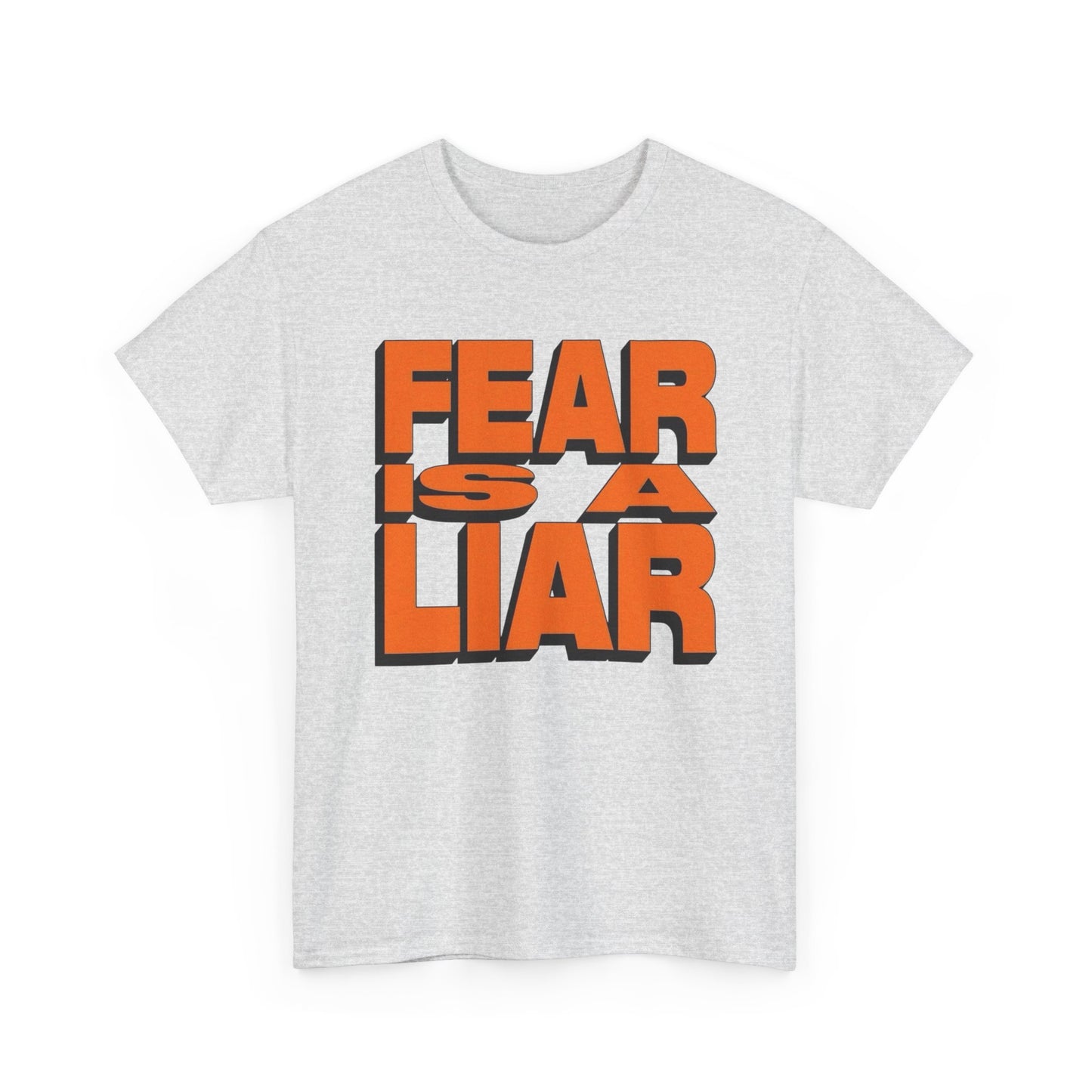 Fear Is A Liar Graphic T-Shirt Unisex Heavy Cotton Tee Gift