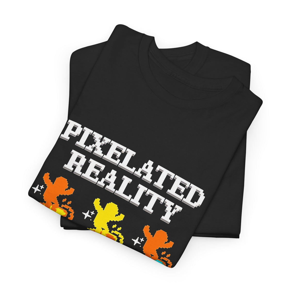 Pixelated Reality Gaming Graphic T Shirt Men's Vintage Arcade Heavy Cotton Tee