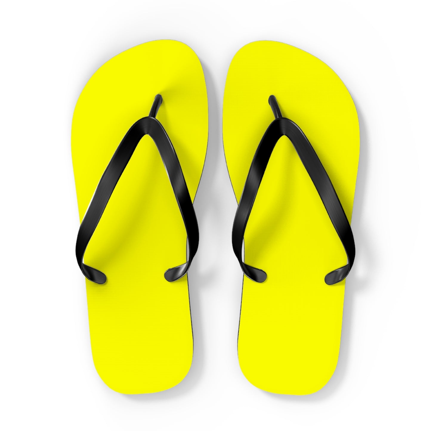 Bright Yellow Flip Flops, Sandals Slides, Summer Footwear, Brand New