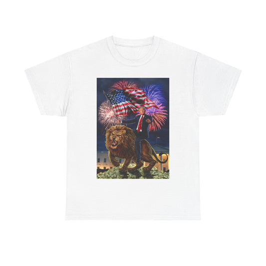 Trump American Flag Tshirt Funny Gift 2024 President Unisex Heavy Cotton Tee