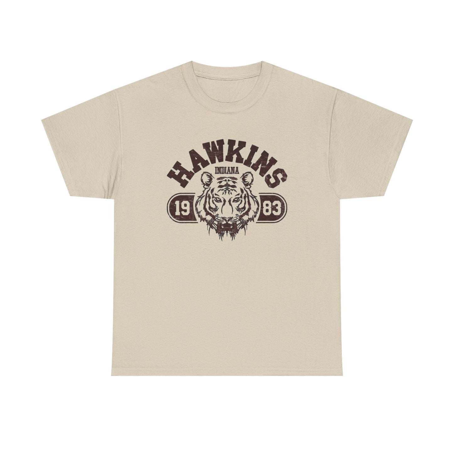 Hawkins Indiana Retro TV Graphic T Shirt Unisex Heavy Cotton Tee