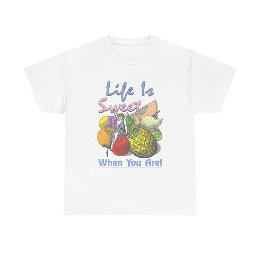 Life Is Sweet When You Are Graphic T-Shirt Cotton Tee New Gift Vintage