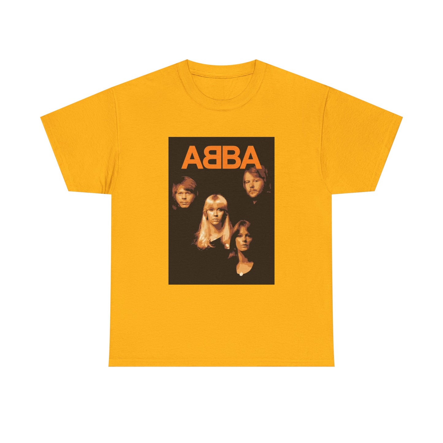 Abba T-shirt vintage retro neon lights classic music Unisex Heavy Cotton Tee