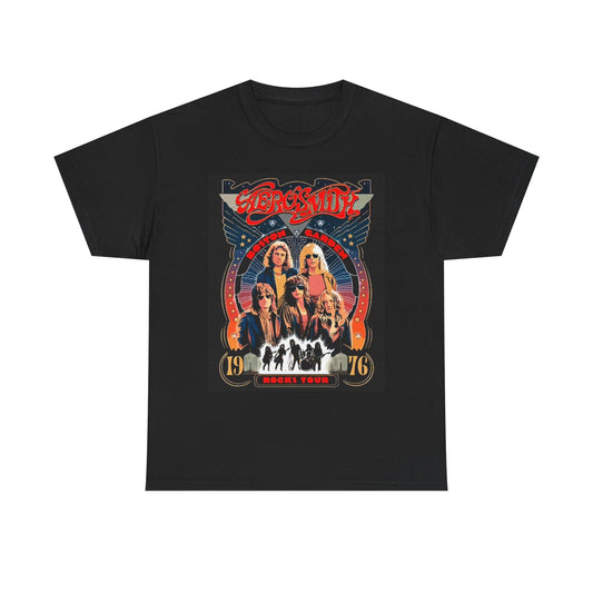 Aero smith Boston Garden T Shirt Vintage Rock Poster Unisex Heavy Cotton Tee
