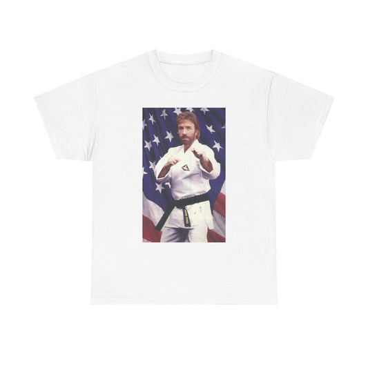American Flag Chuck Norris Graphic T Shirt NEW Cotton Tee Gift