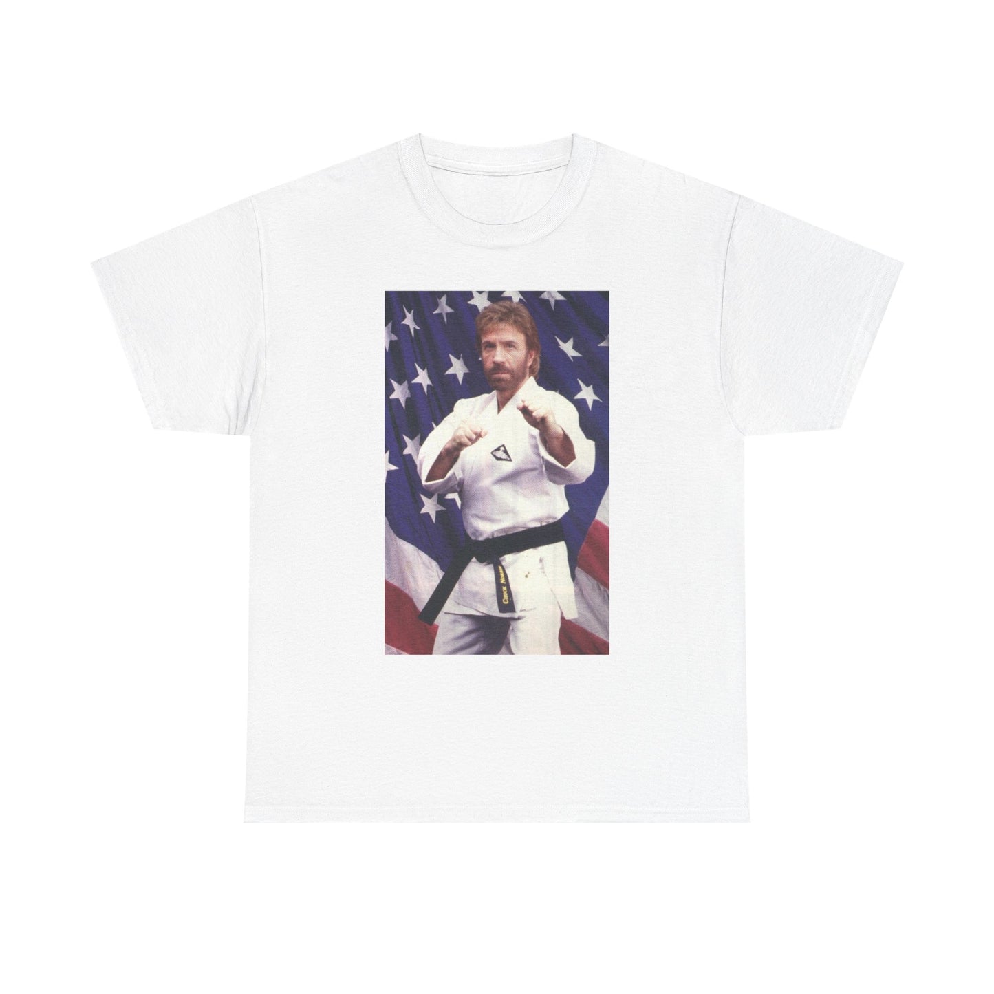 American Flag Chuck Norris Graphic T Shirt NEW Cotton Tee Gift