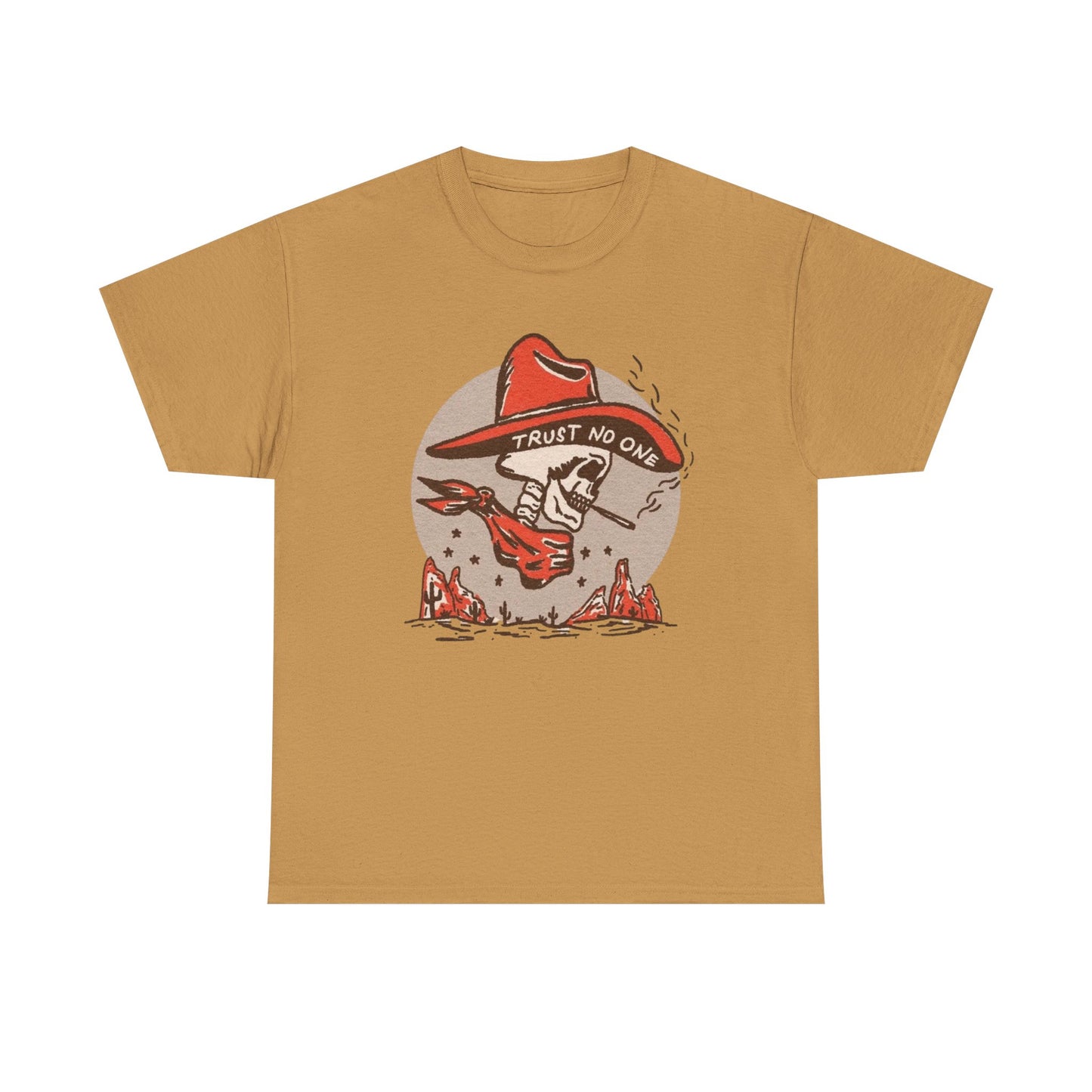 Trust No One Cowboy Graphic T Shirt S-5XL NEW Unisex Heavy Cotton Tee