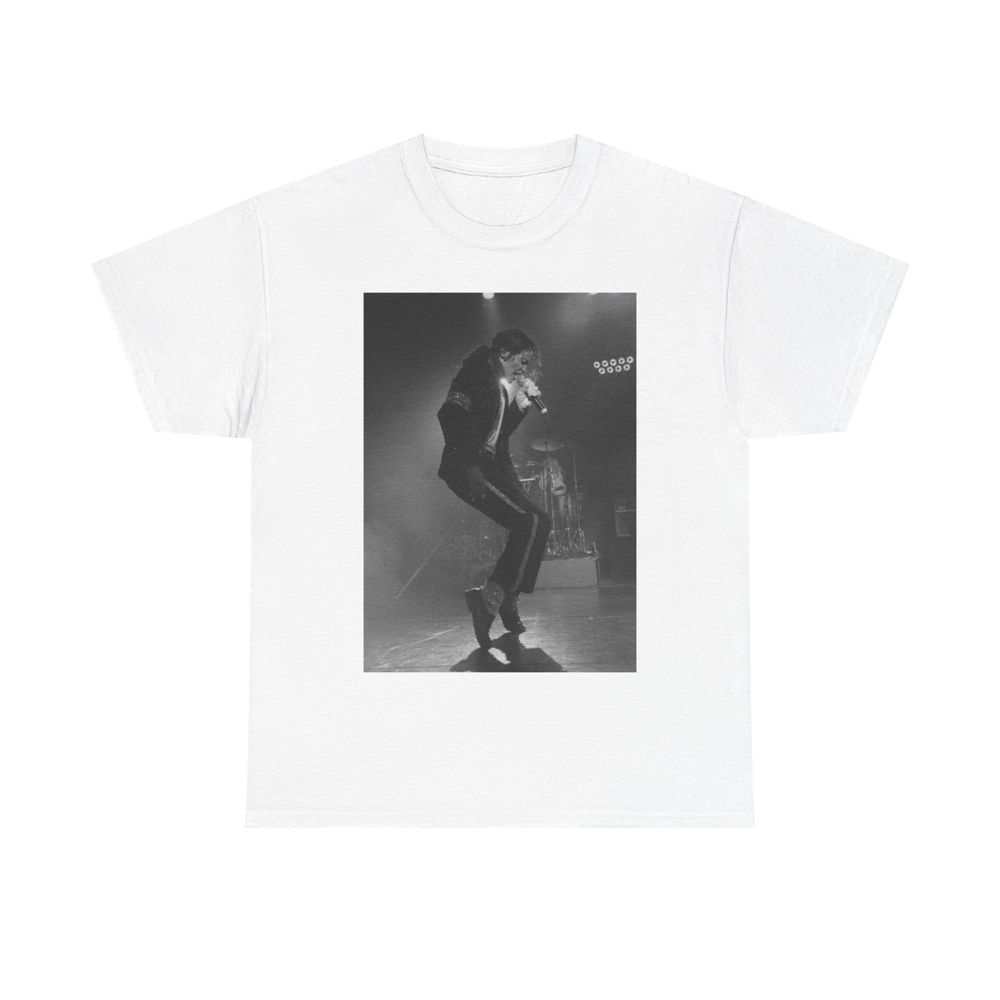 Michael Jackson Tshirt Vintage Stage Black and white Unisex Heavy Cotton Tee