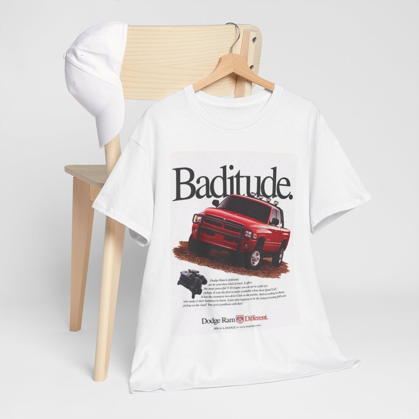 Dodge Trucks Tshirt Vintage Logo 90s Retro Mopar Unisex Heavy Tee 2nd Gen Poster