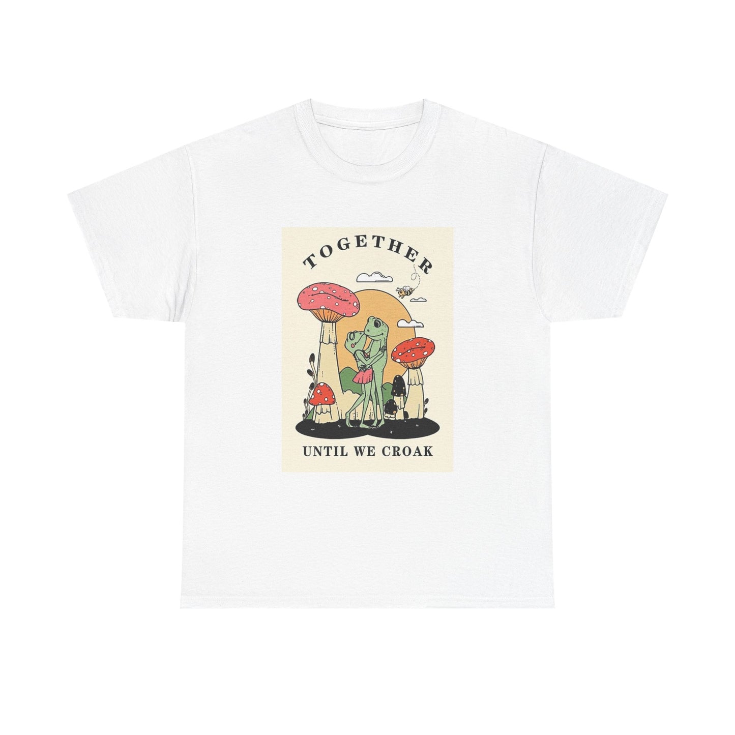 Trippy Mushroom Hunter Tshirt Mystical Graphic Vibe Unisex Heavy Cotton Toads