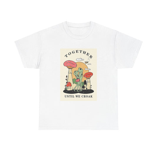 Trippy Mushroom Hunter Tshirt Mystical Graphic Vibe Unisex Heavy Cotton Toads