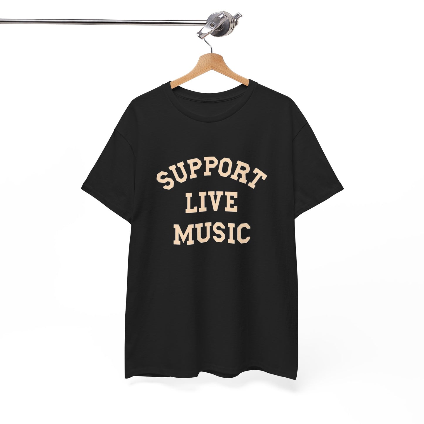 Support Live Music Graphic T Shirt NEW ADULT Unisex Heavy Cotton Tee