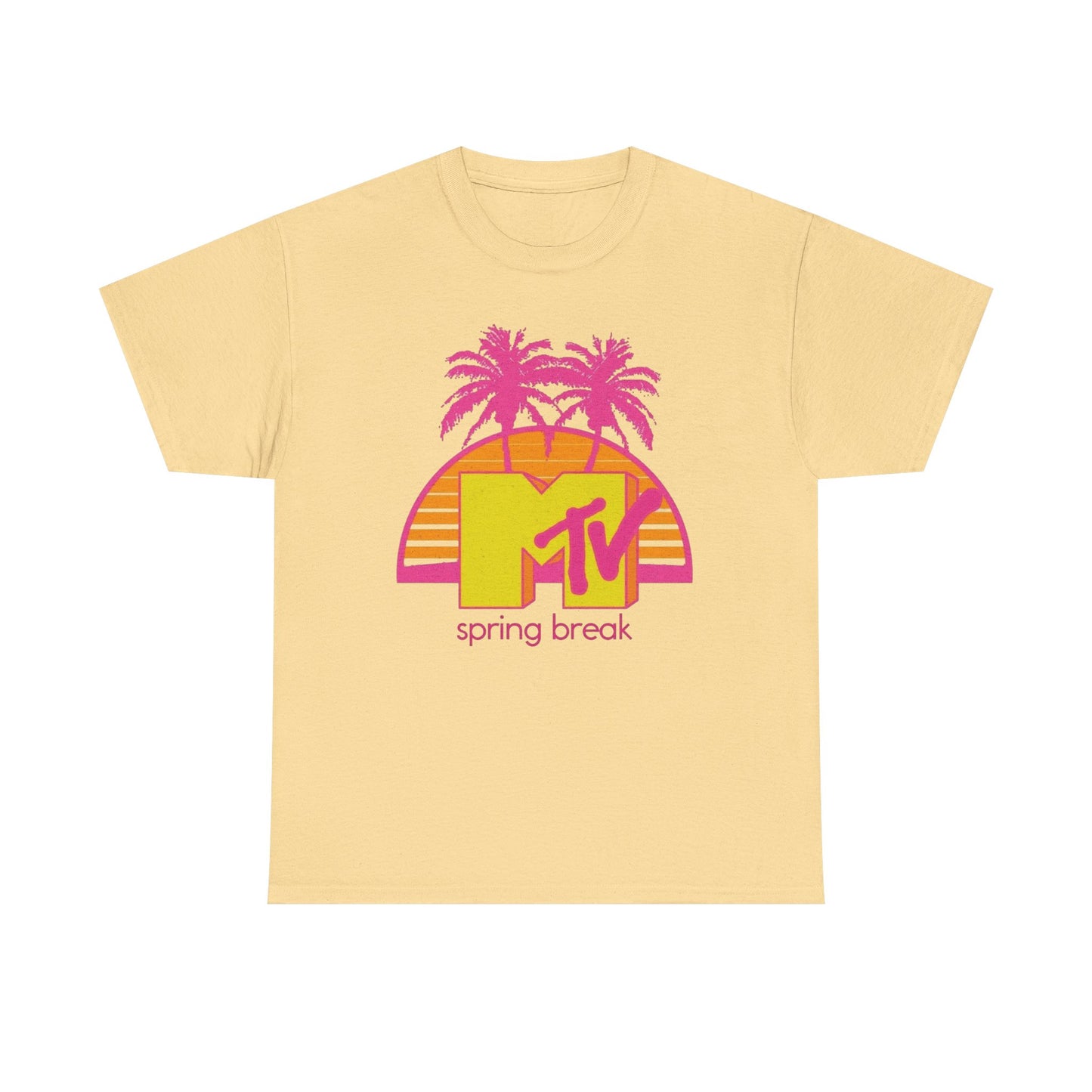 MTV Spring Break Vintage Graphic T Shirt NEW Unisex Heavy Cotton Tee