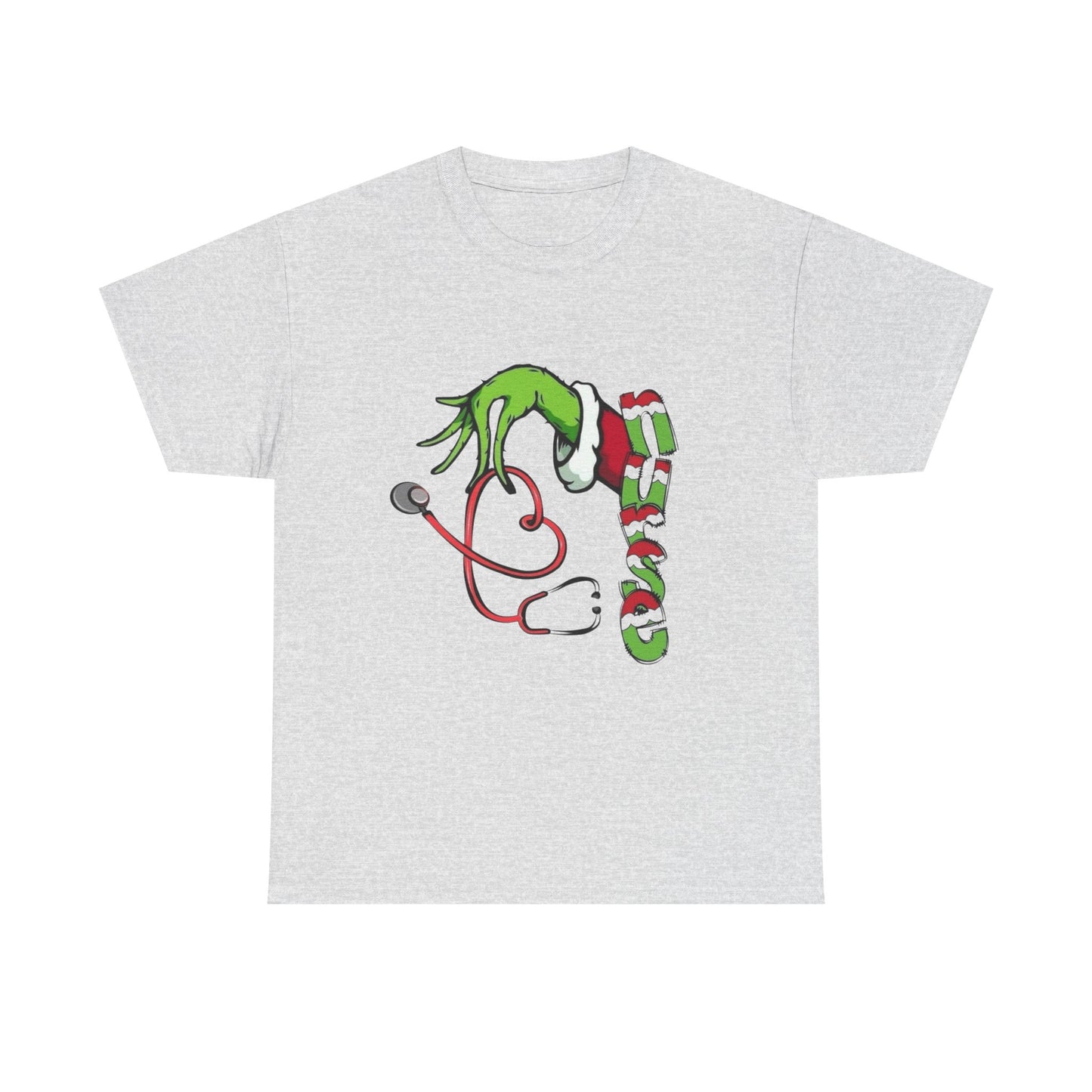 Nurse Christmas Grinch Holidays Graphic T Shirt NEW Unisex Heavy Cotton Tee