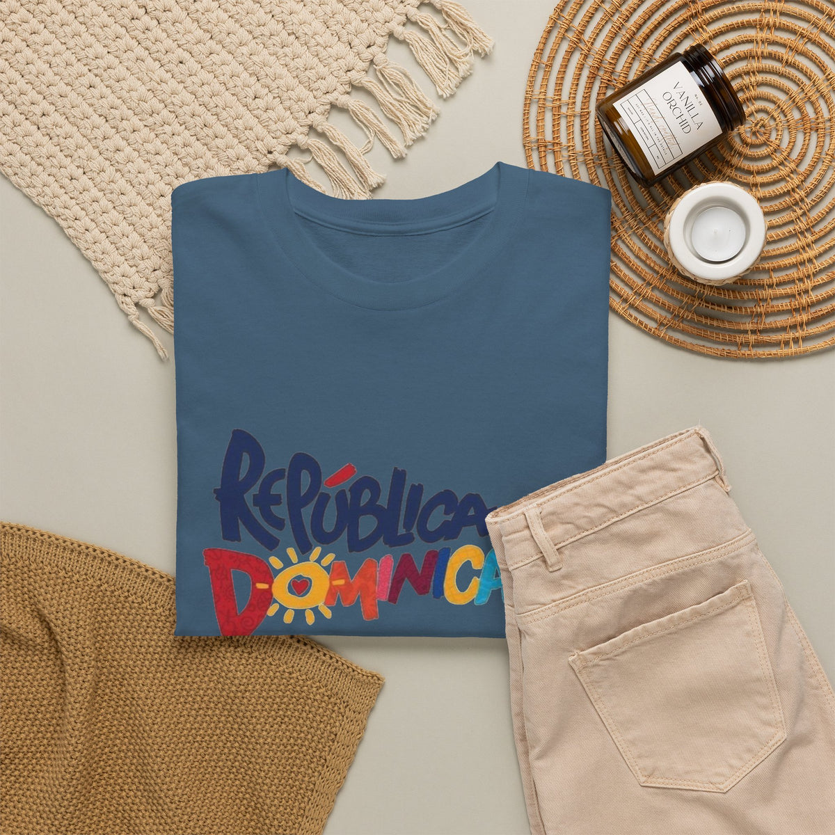 Dominican Republic Graphic T Shirt Men's Retro Heavy Cotton Tee