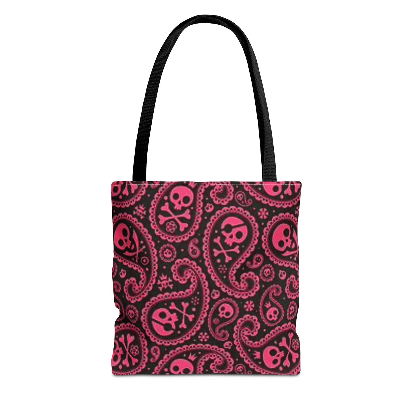 Pink Paisley Skulls Multi Color BRAND NEW MODERN Tote Bag (AOP)